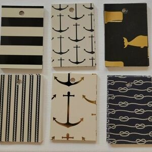 48 Nautical Themed Blank Back Hand Cut Cardstock Gift Tags
